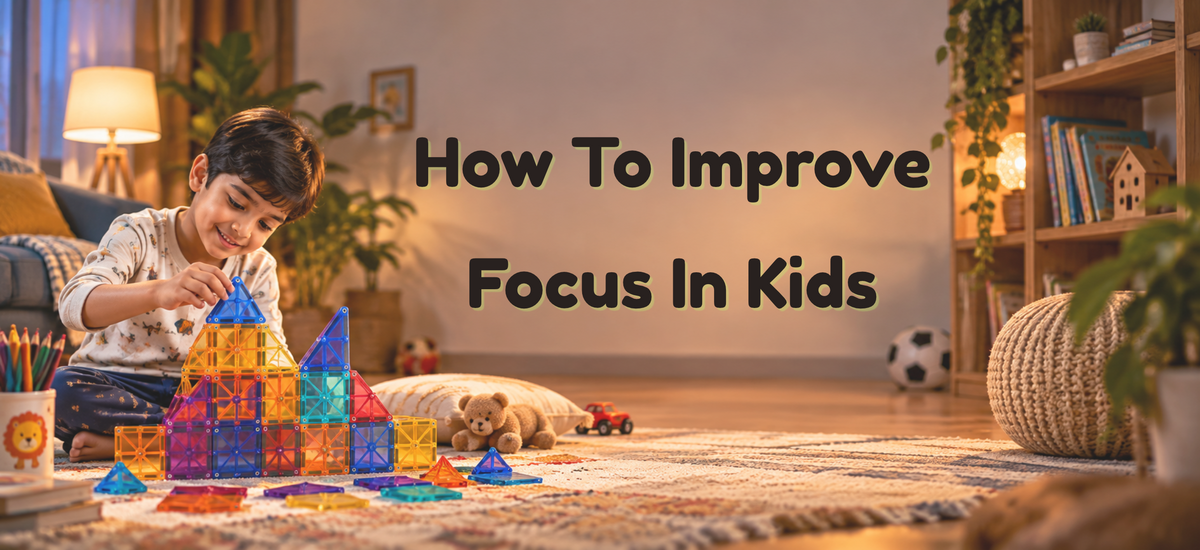 How Can Kids Build Focus And Attention Minimise Screen Time_Circus9 Magnetic Toys